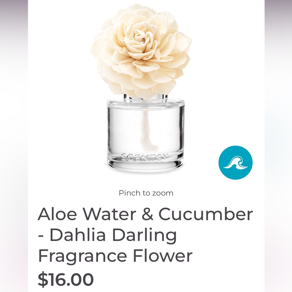 Scentsy Dahlia Darling Fragrance Flower Aloe Water & Cucumber New In Box